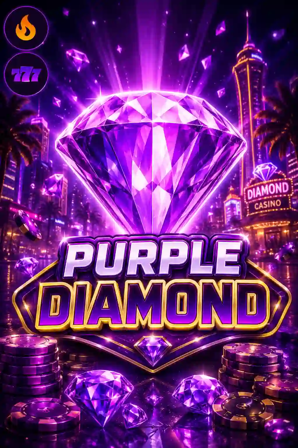 Purple Diamond pokie by 3DACS