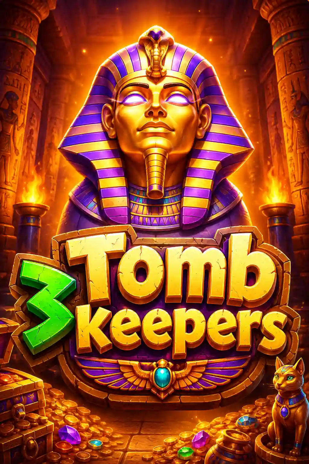 Egyptian themed 3 Tomb Keepers slot game thumbnail